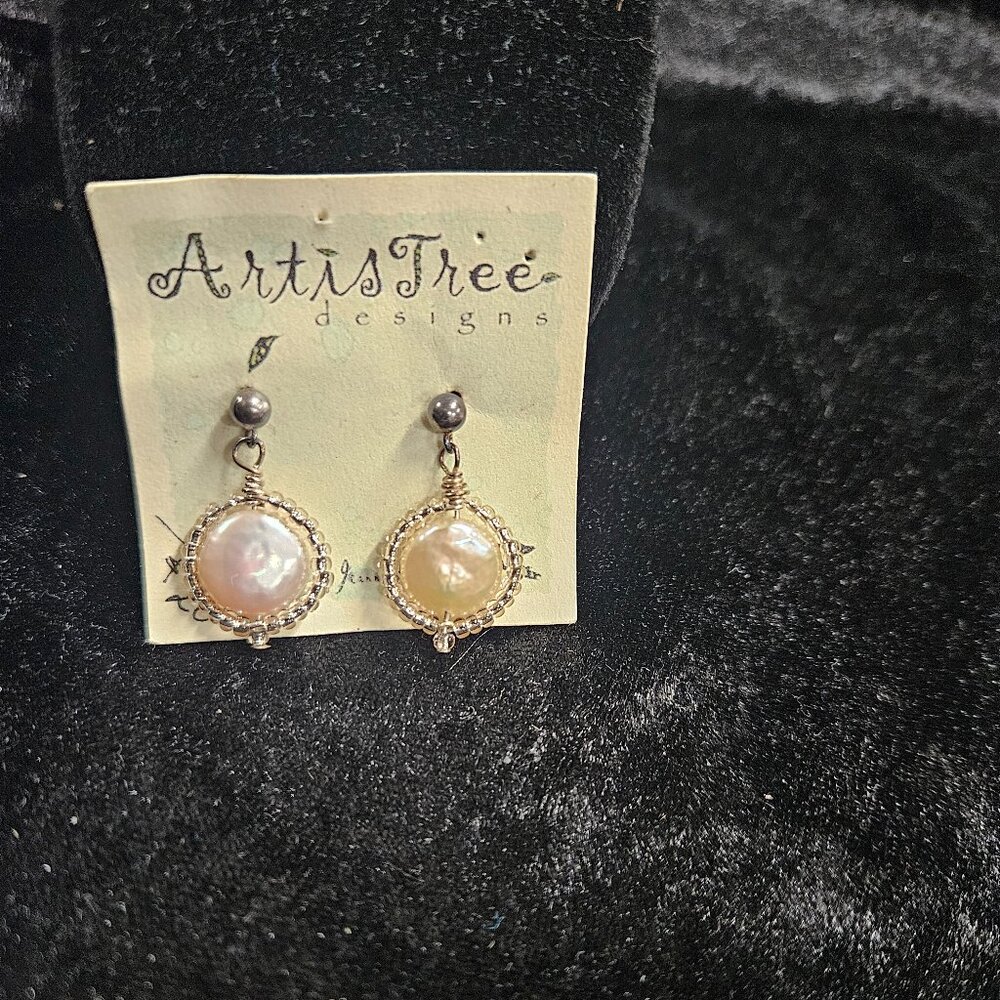 Artistree Designs pearlescent dangling earrings
